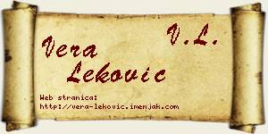Vera Leković vizit kartica